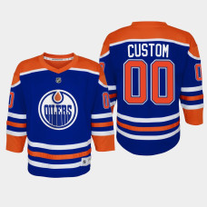 Youth Edmonton Oilers Custom #00 Home Replica Player 2022-23 Jersey Royal