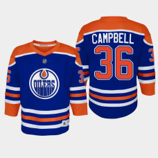 Youth Edmonton Oilers Jack Campbell #36 Home Replica Player 2022-23 Jersey Royal