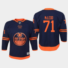 Youth Edmonton Oilers Ryan McLeod #71 Alternate 2021 Jersey Navy