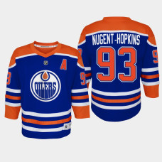 Youth Edmonton Oilers Ryan Nugent-Hopkins #93 Home Replica Player 2022-23 Jersey Royal