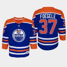 Youth Edmonton Oilers Warren Foegele #37 Home Replica Player 2022-23 Jersey Royal