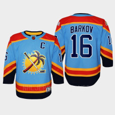 Aleksander Barkov Florida Panthers Special Edition 2.0 Replica Retro Youth Jersey Blue With 2023 Stanley Cup Patch