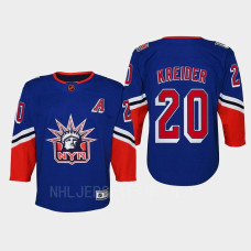 Youth New York Rangers Chris Kreider #20 Special Edition 2.0 Replica Retro 2022 Jersey Blue