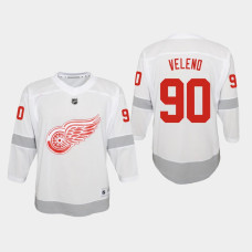 Youth Detroit Red Wings Joe Veleno #90 Reverse Retro 2021 Jersey White