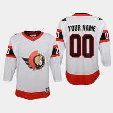 Youth Ottawa Senators Custom #00 Away 2021 Jersey White