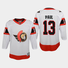 Youth Ottawa Senators Nick Paul #13 Away 2021 Jersey White