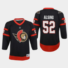 Youth Ottawa Senators Olle Alsing #52 Home 2021 Jersey Black