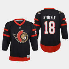 Youth Ottawa Senators Tim Stutzle #18 Home 2021 Jersey Black