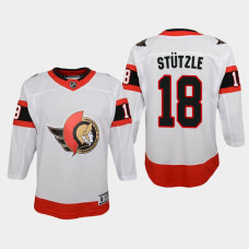 Youth Ottawa Senators Tim Stutzle #18 Away 2021 Jersey White