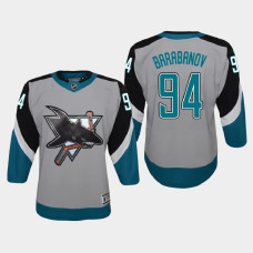 Youth San Jose Sharks Alexander Barabanov #94 Reverse Retro 2021 Jersey Gray