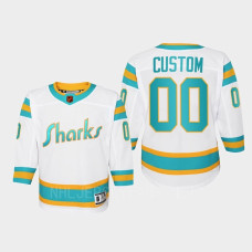 Youth San Jose Sharks Custom #00 Special Edition 2.0 Replica Retro 2022 Jersey White