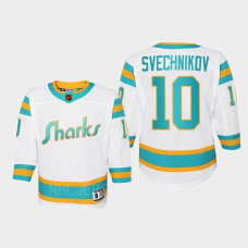 Youth San Jose Sharks Evgeny Svechnikov #10 Special Edition 2.0 Replica Retro 2022 Jersey White