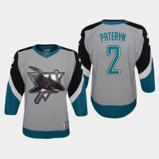 Youth San Jose Sharks Greg Pateryn #2 Reverse Retro 2021 Jersey Gray