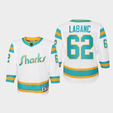 Youth San Jose Sharks Kevin Labanc #62 Special Edition 2.0 Replica Retro 2022 Jersey White