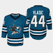 Youth San Jose Sharks Marc-Edouard Vlasic #44 Home Replica 2022-23 Jersey Teal