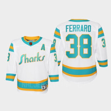 Youth San Jose Sharks Mario Ferraro #38 Special Edition 2.0 Replica Retro 2022 Jersey White