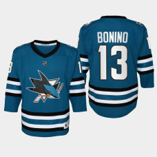 Youth San Jose Sharks Nick Bonino #13 Home Replica 2022-23 Jersey Teal