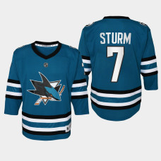 Youth San Jose Sharks Nico Sturm #7 Home Replica 2022-23 Jersey Teal