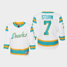 Youth San Jose Sharks Nico Sturm #7 Special Edition 2.0 Replica Retro 2022 Jersey White