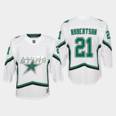 Youth Dallas Stars Jason Robertson #21 Reverse Retro 2021 Jersey White