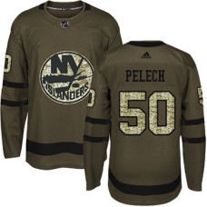 Islanders #50 Adam Pelech Green Salute to Service Stitched Jersey