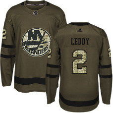 Islanders #2 Nick Leddy Green Salute to Service Stitched Jersey