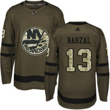 Islanders #13 Mathew Barzal Green Salute to Service Stitched Jersey