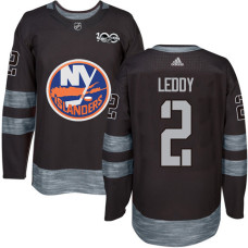 Islanders #2 Nick Leddy Black 1917-2017 100th Anniversary Stitched Jersey