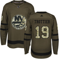 Islanders #19 Bryan Trottier Green Salute to Service Stitched Jersey