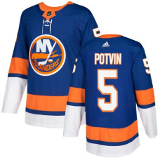 Islanders #5 Denis Potvin Royal Blue Home Authentic Stitched Jersey