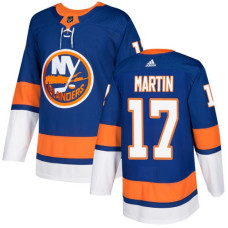 Islanders #17 Matt Martin Royal Blue Home Authentic Stitched Jersey