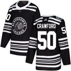 Blackhawks #50 Corey Crawford Black Authentic 2019 Winter Classic Stitched Jersey