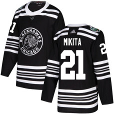 Blackhawks #21 Stan Mikita Black Authentic 2019 Winter Classic Stitched Jersey