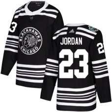 Blackhawks #23 Michael Jordan Black Authentic 2019 Winter Classic Stitched Jersey