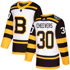 Bruins #30 Gerry Cheevers White Authentic 2019 Winter Classic Stitched Jersey