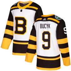 Bruins #9 Johnny Bucyk White Authentic 2019 Winter Classic Stitched Jersey