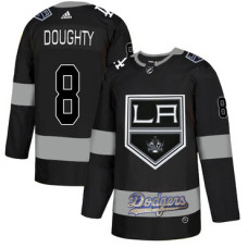 LA Kings With Dodgers 8 Drew Doughty Black Jersey