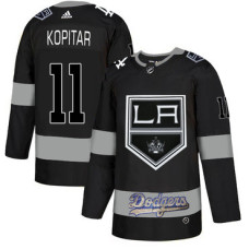 LA Kings With Dodgers 11 Anze Kopitar Black Jersey