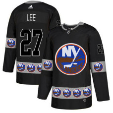 New York Islanders #27 Anders Lee Black Team Logos Fashion Jersey