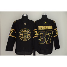 Boston Bruins 37 Patrice Bergeron Black Gold Jersey