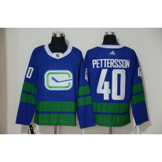 Vancouver Canucks #40 Elias Pettersson Blue Alternate Authentic Stitched Hockey Jersey