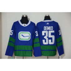 Vancouver Canucks #35 Thatcher Demko Blue Alternate Authentic Stitched Hockey Jersey