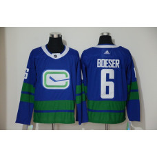 Vancouver Canucks #6 Brock Boeser Blue Alternate Authentic Stitched Hockey Jersey