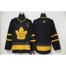 Toronto Maple Leafs Blank Black Gold Jersey