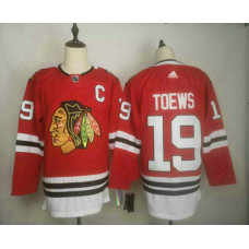 Chicago Blackhawks #19 Jonathan Toews Home Authentic Red Player Jersey