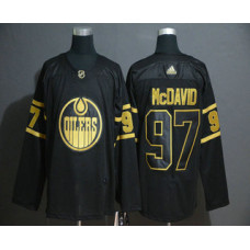 Edmonton Oilers #97 Connor McDavid Black Golden Stitched Jersey