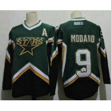 Dallas Stars #9 Mike Modano 2005 Green CCM Throwback Stitched Vintage Hockey Jersey