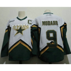 Dallas Stars #9 Mike Modano 2005 White CCM Throwback Stitched Vintage Hockey Jersey