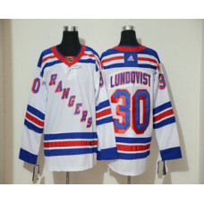 New York Rangers #30 Henrik Lundqvist White Stitched Jersey