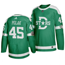 Dallas Stars 45 Roman Polak Green 2020 Winter Classic Jersey